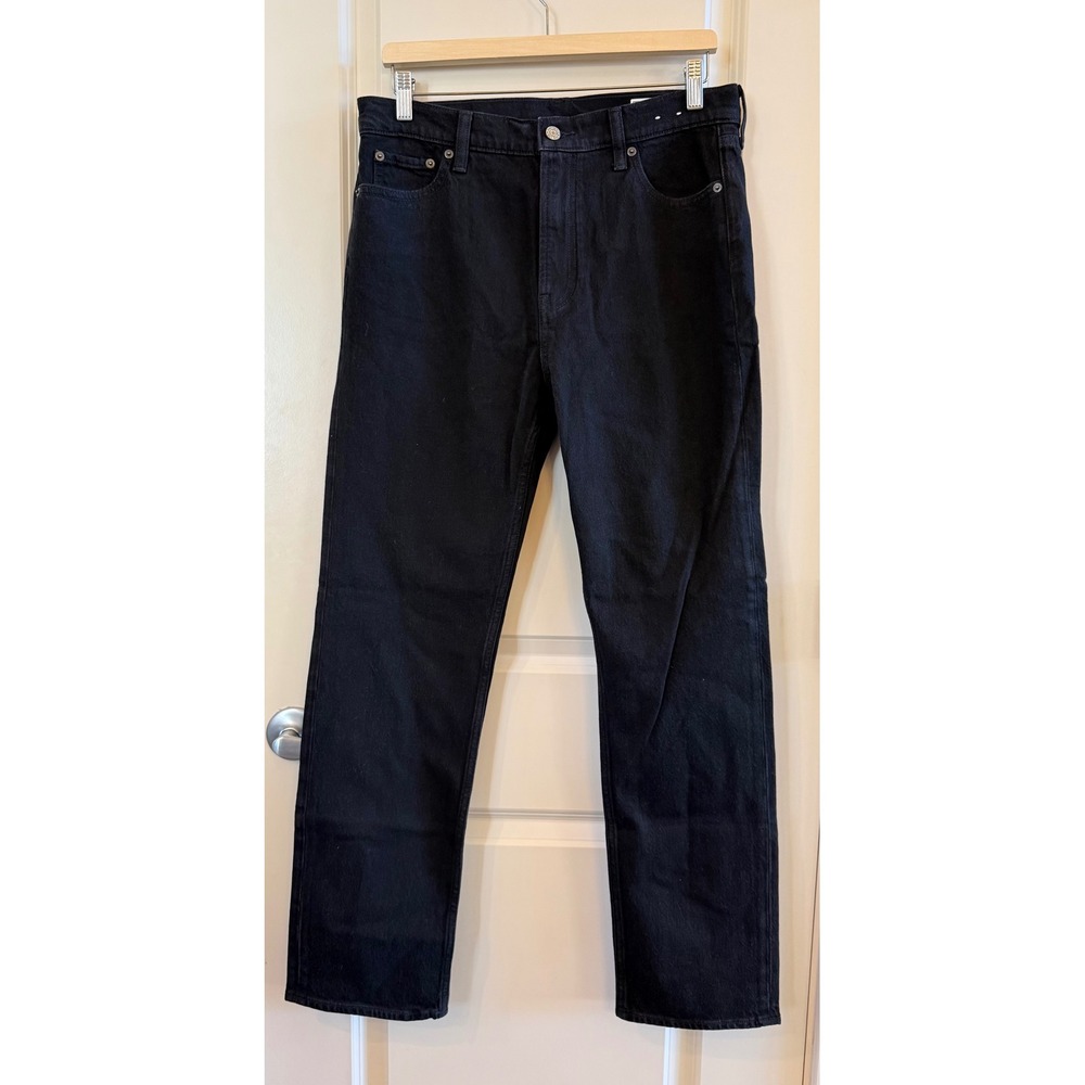 Gap Women's Black 90's Straight High Rise Denim Jeans Size 30/10R Regular Leg